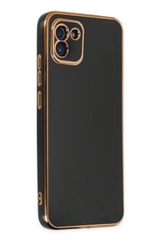 CepteToptan Samsung Galaxy A03 Kılıf Volet Silikon - Siyah - DROPX8162-9670