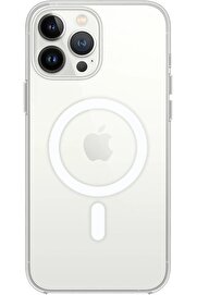CepteToptan iPhone 15 Pro Max Kılıf Pc Real Magsafe Kapak - Şeffaf - DROPX5352-8009