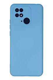 CepteToptan Xiaomi Redmi 10C Kılıf Nano içi Kadife Silikon - Mavi - DROPX1905-7838