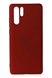 CepteToptan Huawei P30 Pro Kılıf First Silikon - Bordo - DROPX9744-1520