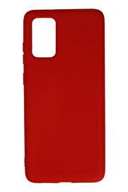 CepteToptan Samsung Galaxy S20 Plus Kılıf Nano içi Kadife Silikon - Kırmızı - DROPX6481-9779