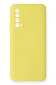 CepteToptan Huawei P Smart 2021 Kılıf Nano içi Kadife Silikon - Sarı - DROPX6822-6131