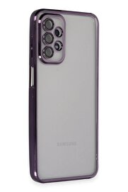 CepteToptan Samsung Galaxy A23 4G Kılıf Lensli Silikon - Mor - DROPX6952-5090