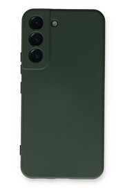 CepteToptan Samsung Galaxy S23 Kılıf Nano içi Kadife Silikon - Koyu Yeşil - DROPX4284-1391