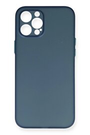 CepteToptan iPhone 12 Pro Max Kılıf PP Ultra İnce Kapak - Mavi - DROPX9877-2238