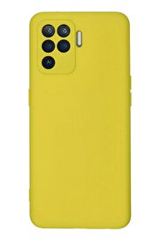CepteToptan Oppo Reno 5 Lite Kılıf Nano içi Kadife Silikon - Sarı - DROPX5944-9064