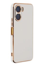 CepteToptan Vivo Y16 Kılıf Volet Silikon - Beyaz - DROPX7733-5555