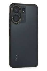 CepteToptan Xiaomi Redmi 13C Kılıf Lensli Silikon - Siyah - DROPX2121-5227