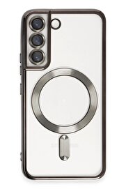 CepteToptan Samsung Galaxy S22 Kılıf Kross Magneticsafe Kapak - Siyah - DROPX1384-9038
