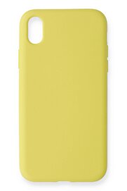 CepteToptan iPhone XR Kılıf Nano içi Kadife Silikon - Sarı - DROPX7869-8150
