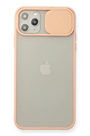 CepteToptan iPhone 11 Pro Max Kılıf Palm Buzlu Kamera Sürgülü Silikon - Pembe - DROPX2491-1507