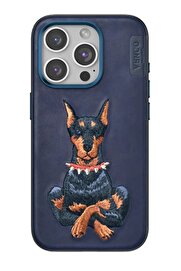 CepteToptan iPhone 15 Pro Perma Desenli Kapak - Lacivert - DROPX8299-4142