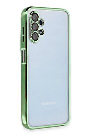 CepteToptan Samsung Galaxy A13 4G Kılıf Lensli Silikon - Yeşil - DROPX7699-5410