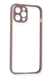 CepteToptan iPhone 12 Kılıf Miami Şeffaf Silikon - Açık Mor - DROPX3857-5728