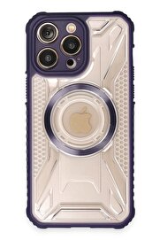 CepteToptan iPhone 14 Pro Max Kılıf Prag Magneticsafe Kapak - Derin Mor - DROPX2175-8267