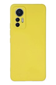CepteToptan Xiaomi Mi 12 Lite Kılıf Nano içi Kadife Silikon - Sarı - DROPX9559-8055