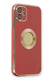 CepteToptan iPhone 12 Kılıf Store Silikon - Kırmızı - DROPX4034-1090