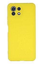 CepteToptan Xiaomi Mİ 11 Lite Kılıf Nano içi Kadife Silikon - Sarı - DROPX9498-8375