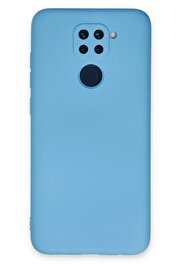 CepteToptan Xiaomi Redmi Note 9 Kılıf Nano içi Kadife Silikon - Mavi - DROPX4726-6161