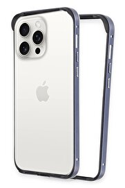 CepteToptan iPhone 14 Pro Max Land Bumper Koruma Kapak - Lacivert - DROPX7376-7359