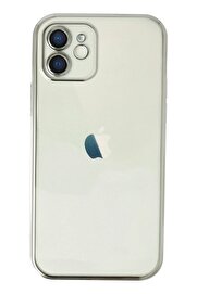 CepteToptan iPhone 11 Kılıf Lensli Silikon - Gümüş - DROPX8277-4193
