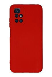CepteToptan Xiaomi Redmi 10 2022 Kılıf Nano içi Kadife Silikon - Kırmızı - DROPX4000-3429