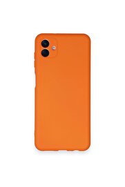 CepteToptan Samsung Galaxy A04 Kılıf Nano içi Kadife Silikon - Turuncu - DROPX8069-6381