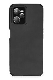 CepteToptan Realme C35 Kılıf Loop Deri Silikon - Siyah - DROPX5271-1960
