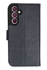 CepteToptan Samsung Galaxy A34 5G Kılıf Trend S Plus Kapaklı Kılıf - Lacivert - DROPX7312-1048