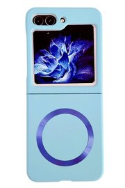 CepteToptan Samsung Galaxy Z Flip 5 Kılıf Mata Fold Kapak - Sierra Blue - DROPX9166-6539