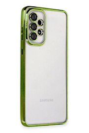 CepteToptan Samsung Galaxy A33 5G Kılıf Lensli Silikon - Yeşil - DROPX7224-7599
