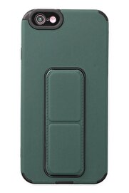CepteToptan iPhone 6 Kılıf Mega Standlı Silikon - Yeşil - DROPX2229-6101