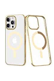 CepteToptan iPhone 14 Pro Max Kılıf Element Magneticsafe Sert Kapak - Gold - DROPX3231-8343