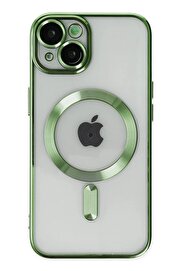 CepteToptan iPhone 14 Kılıf Kross Magneticsafe Kapak - Koyu Yeşil - DROPX6314-8539