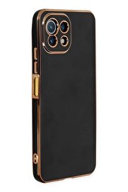 CepteToptan Xiaomi Mİ 11 Lite Kılıf Volet Silikon - Siyah - DROPX5504-8372