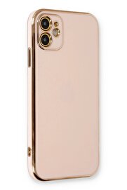 CepteToptan iPhone 11 Kılıf Volet Silikon - Pembe - DROPX9047-4102