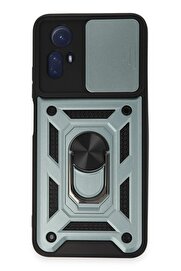 CepteToptan Xiaomi Redmi Note 12S Kılıf Pars Lens Yüzüklü Silikon - Yeşil - DROPX8433-8059