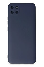 CepteToptan Realme C11 Kılıf Nano içi Kadife Silikon - Lacivert - DROPX3912-1254