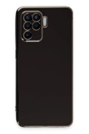 CepteToptan Oppo Reno 5 Lite Kılıf Volet Silikon - Siyah - DROPX7684-7084