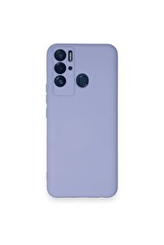 CepteToptan Tecno Pova Neo Kılıf Nano içi Kadife Silikon - Lila - DROPX2763-9573