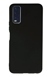 CepteToptan Vivo Y11S Kılıf Nano içi Kadife Silikon - Siyah - DROPX2112-5183