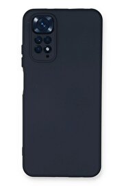 CepteToptan Xiaomi Redmi Note 11 Kılıf Nano içi Kadife Silikon - Lacivert - DROPX7066-8936