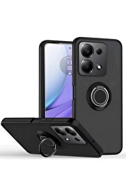 CepteToptan Xiaomi Redmi Note 13 Pro 5G Kılıf Montreal Yüzüklü Silikon Kapak - Siyah - DROPX8172-7967