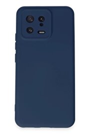 CepteToptan Xiaomi Mi 13 Kılıf Nano içi Kadife Silikon - Lacivert - DROPX3454-7406