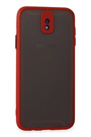 CepteToptan Samsung Galaxy J7 Pro / J730 Kılıf Montreal Silikon Kapak - Kırmızı - DROPX3299-8061