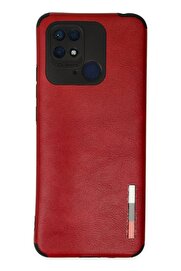 CepteToptan Xiaomi Redmi 10C Kılıf Loop Deri Silikon - Kırmızı - DROPX5913-7782