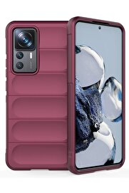 CepteToptan Xiaomi Mi 12T Pro Kılıf Optimum Silikon - Bordo - DROPX6360-7029