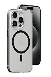 CepteToptan iPhone 15 Pro Max Kılıf Bubble Magsafe Kapak - Siyah - DROPX8284-7347