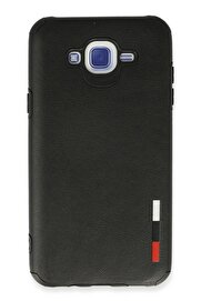 CepteToptan Samsung Galaxy J7 Kılıf Loop Deri Silikon - Siyah - DROPX7901-7749