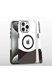 CepteToptan iPhone 16 Pro Carbon Puzzle Magsafe Kapak - Gri - DROPX4831-2154